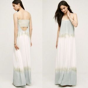 Illia for Anthropologie Sea Backless Maxi Dress